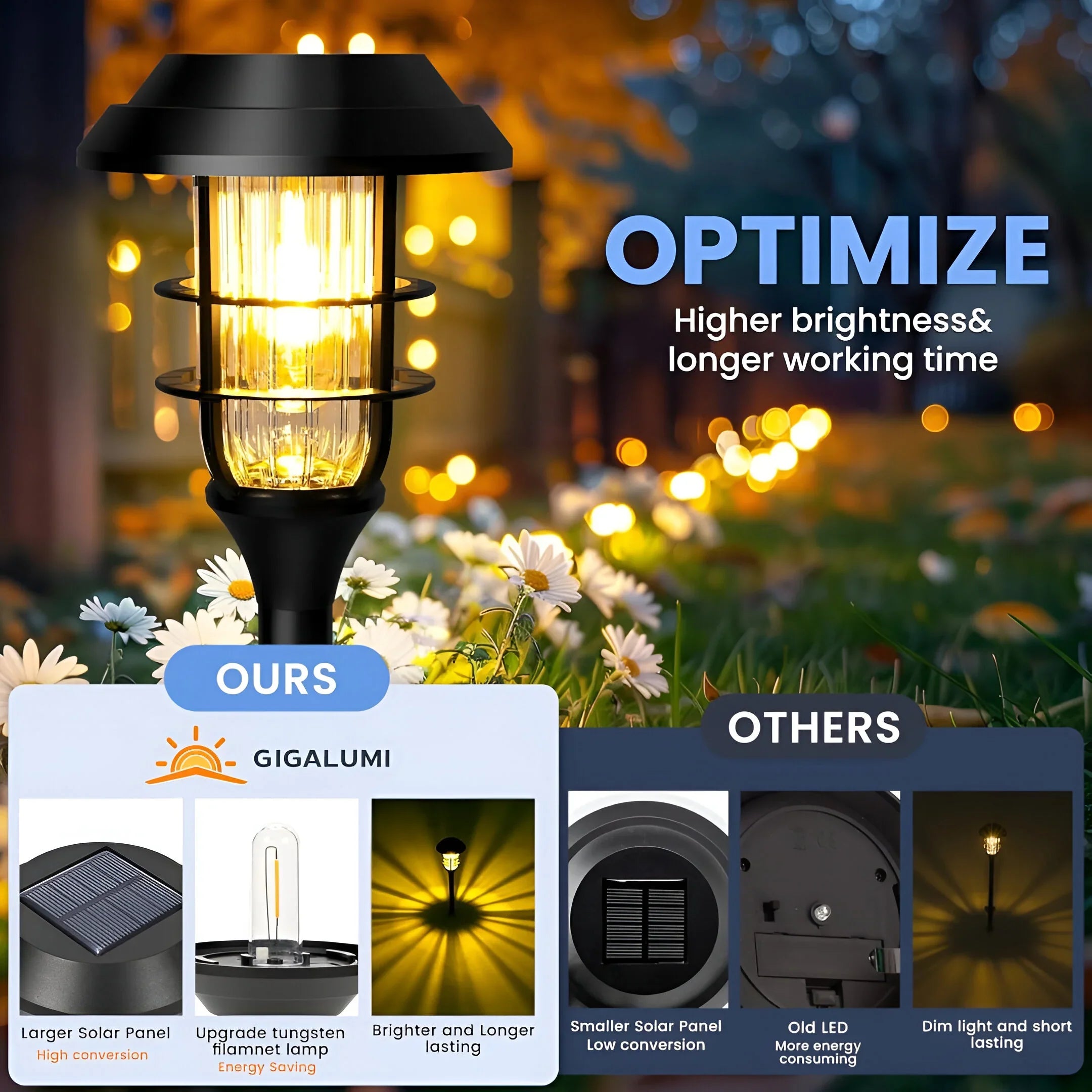 6-Pack Solar LED Path Lights | Waterproof Outdoor Garden Stake Set