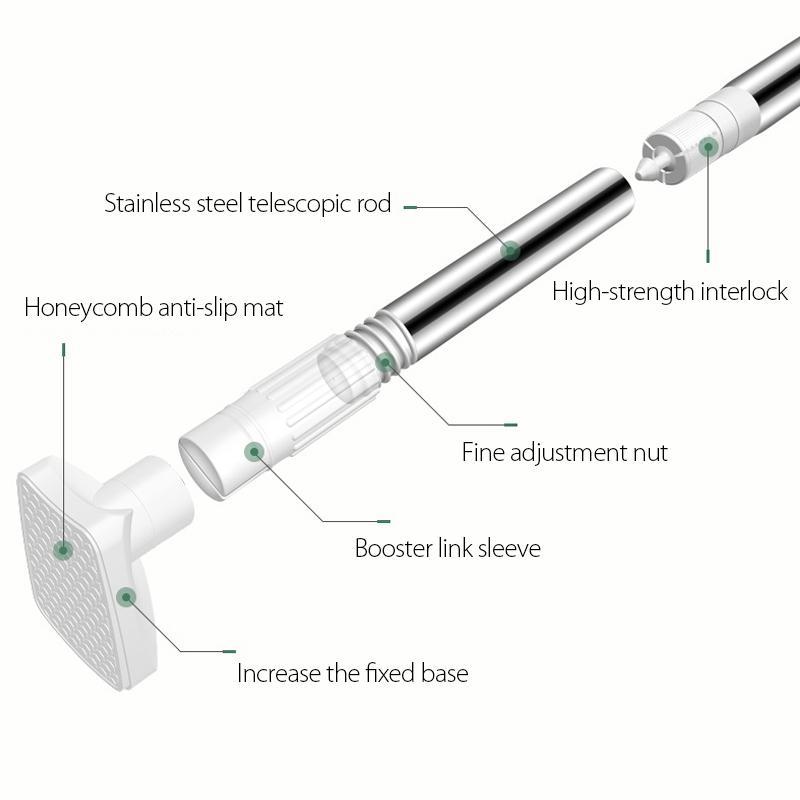 Adjustable Telescopic Clothing Rod | No Drill Tension Hanger for Closet