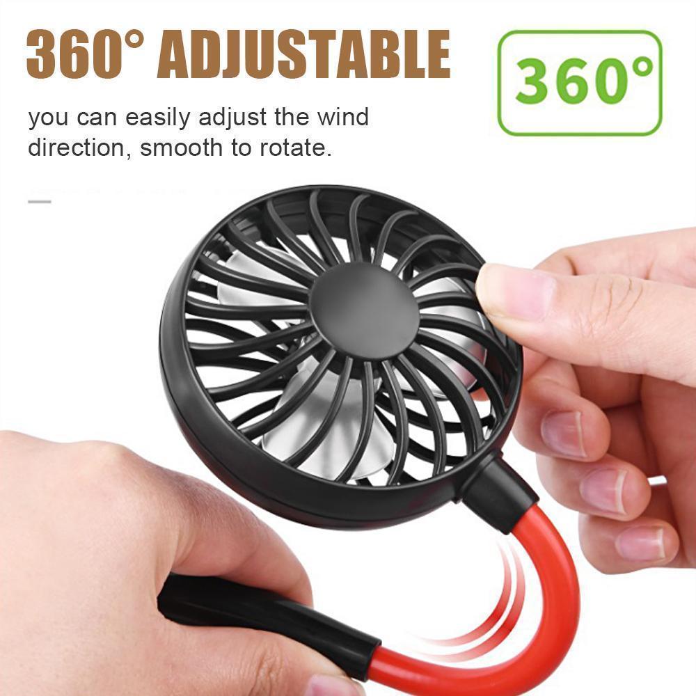 Portable Hands-Free Neck Fan | Rechargeable Wearable Cooling Fan for Travel