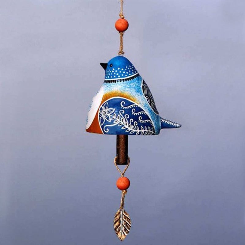 Ceramic Bird Wind Chime Garden Bell | Decorative Hanging Decor for Patio & Home