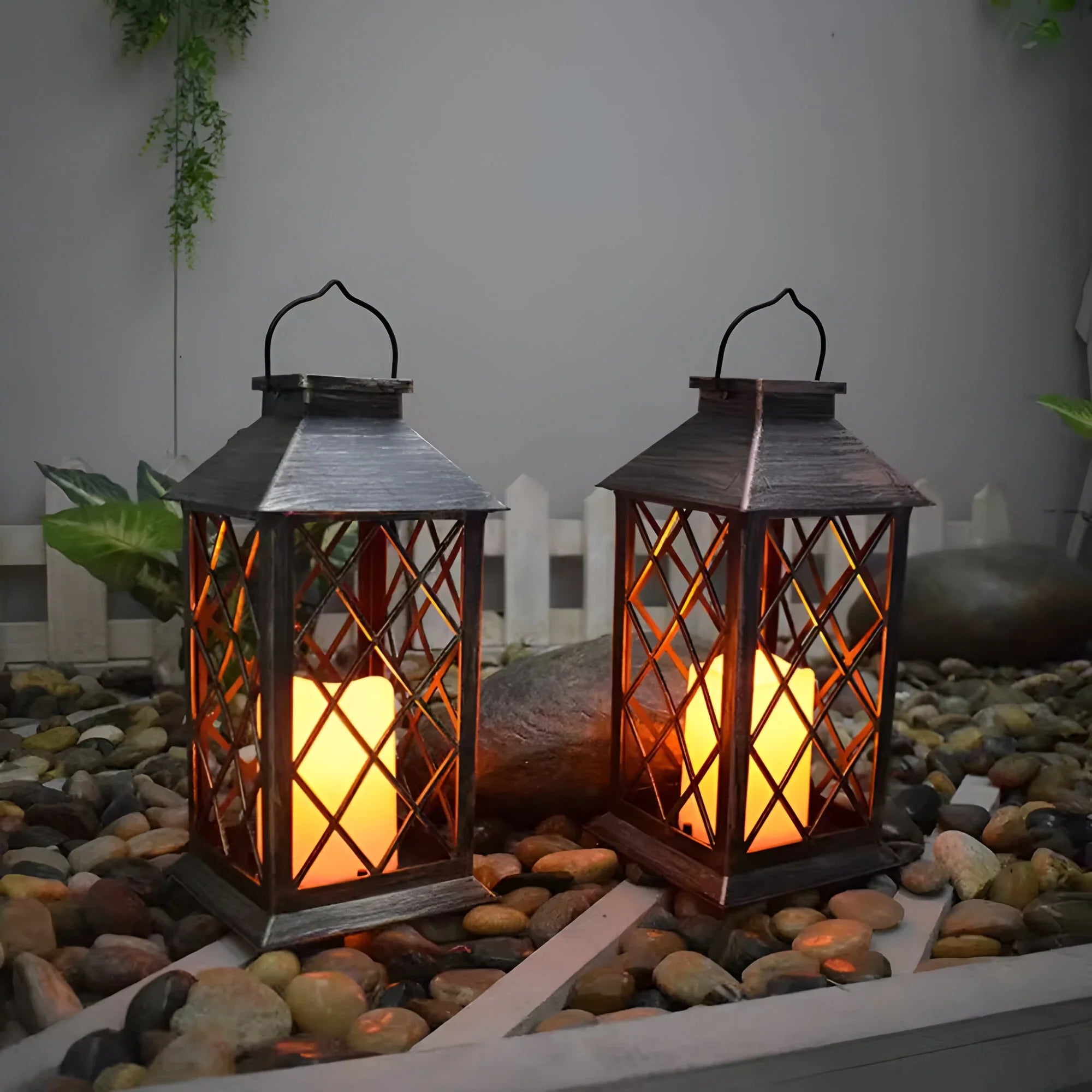 Vintage Solar Garden Lantern | Waterproof LED Path Light