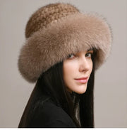 Women's Mink Fur Hat | Genuine Russian Ushanka Style Cap