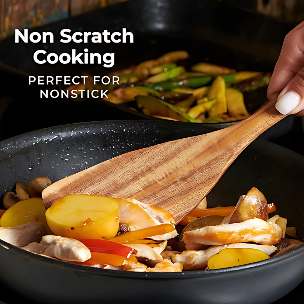 Wooden Kitchen Utensil Set | Natural Cooking Spoons & Spatulas