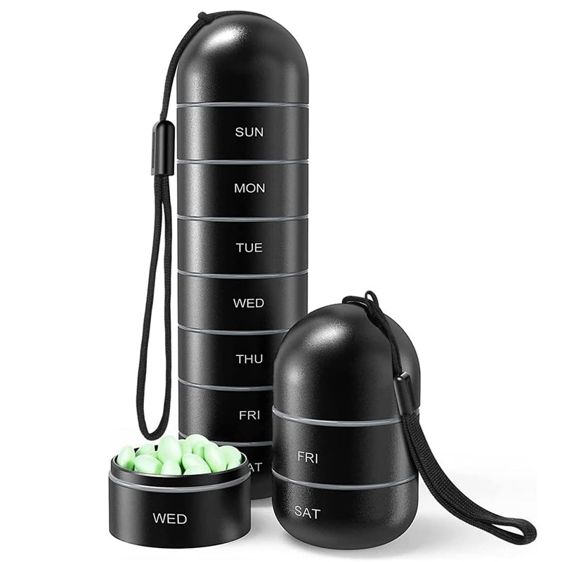 7-Day Weekly Pill Organizer | Portable Medicine & Vitamin Dispenser