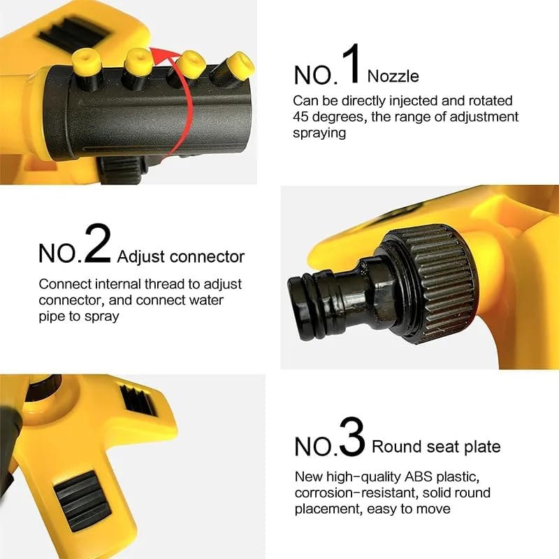 Rotating Lawn Sprinkler with 360 Degree Multi Angle Nozzles