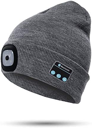 Bluetooth Beanie Hat with LED Light | Wireless Headphones & Headset
