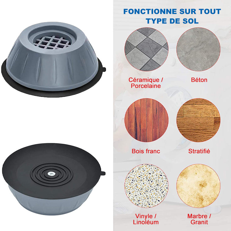 Anti-Vibration Washing Machine Support Pads – Noise-Reducing Rubber Feet for Washers & Dryers