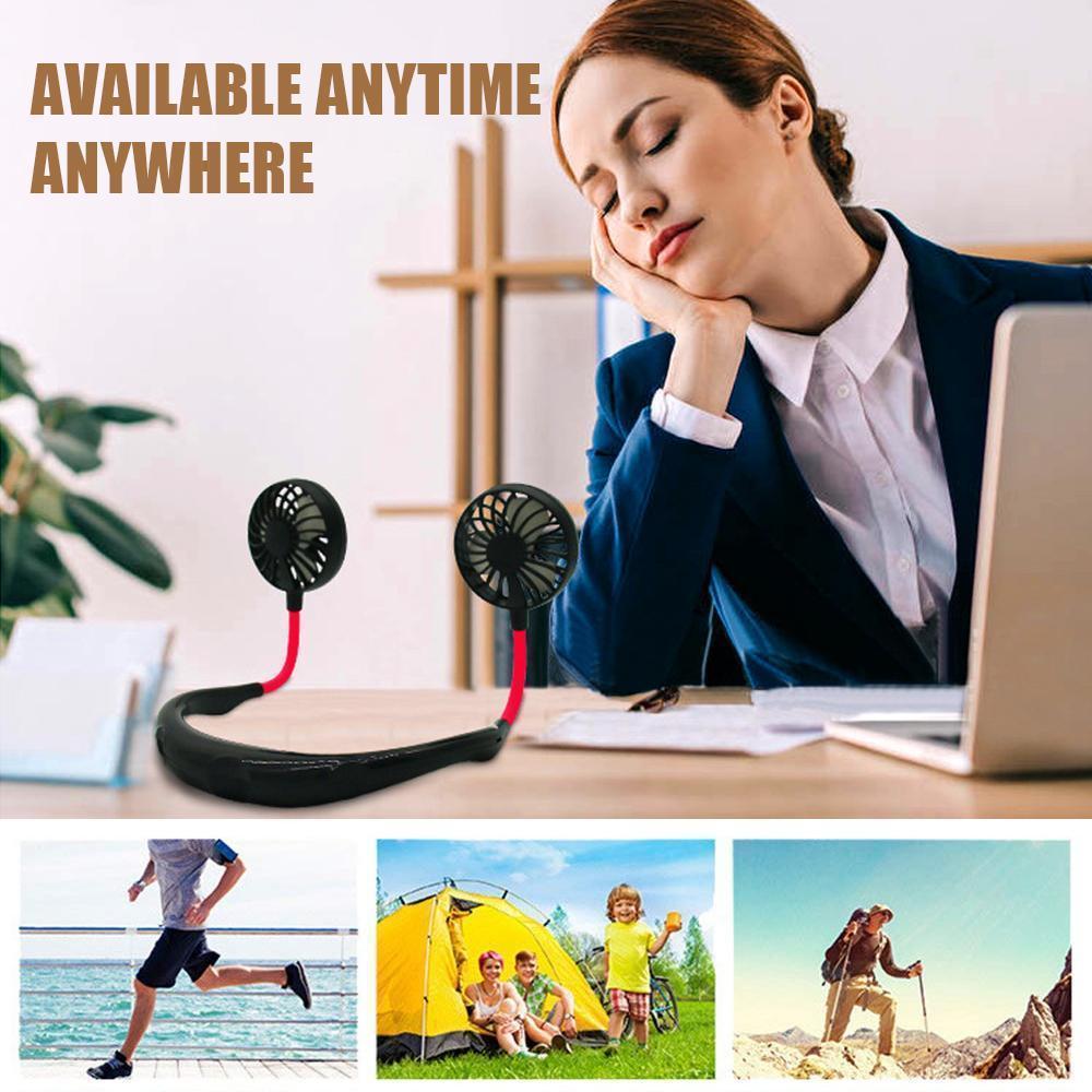 Portable Hands-Free Neck Fan | Rechargeable Wearable Cooling Fan for Travel