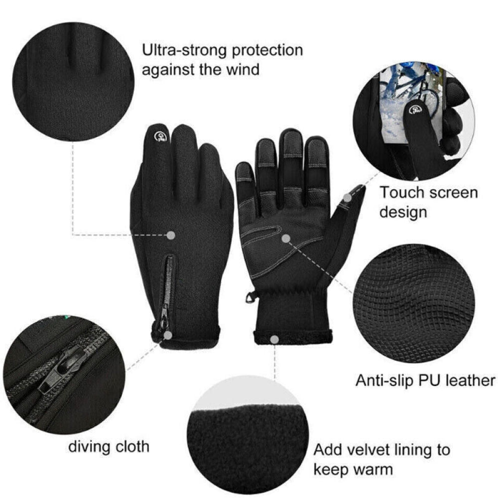 Waterproof Heated Gloves for Men & Women | Touchscreen Compatible for Skiing, Cycling & Winter