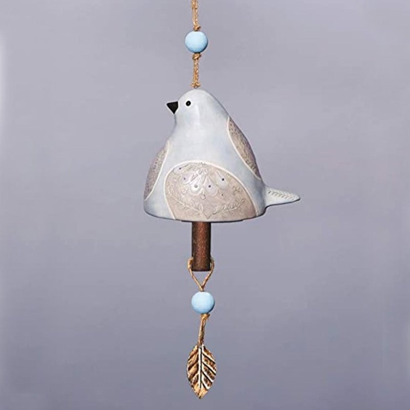 Ceramic Bird Wind Chime Garden Bell | Decorative Hanging Decor for Patio & Home