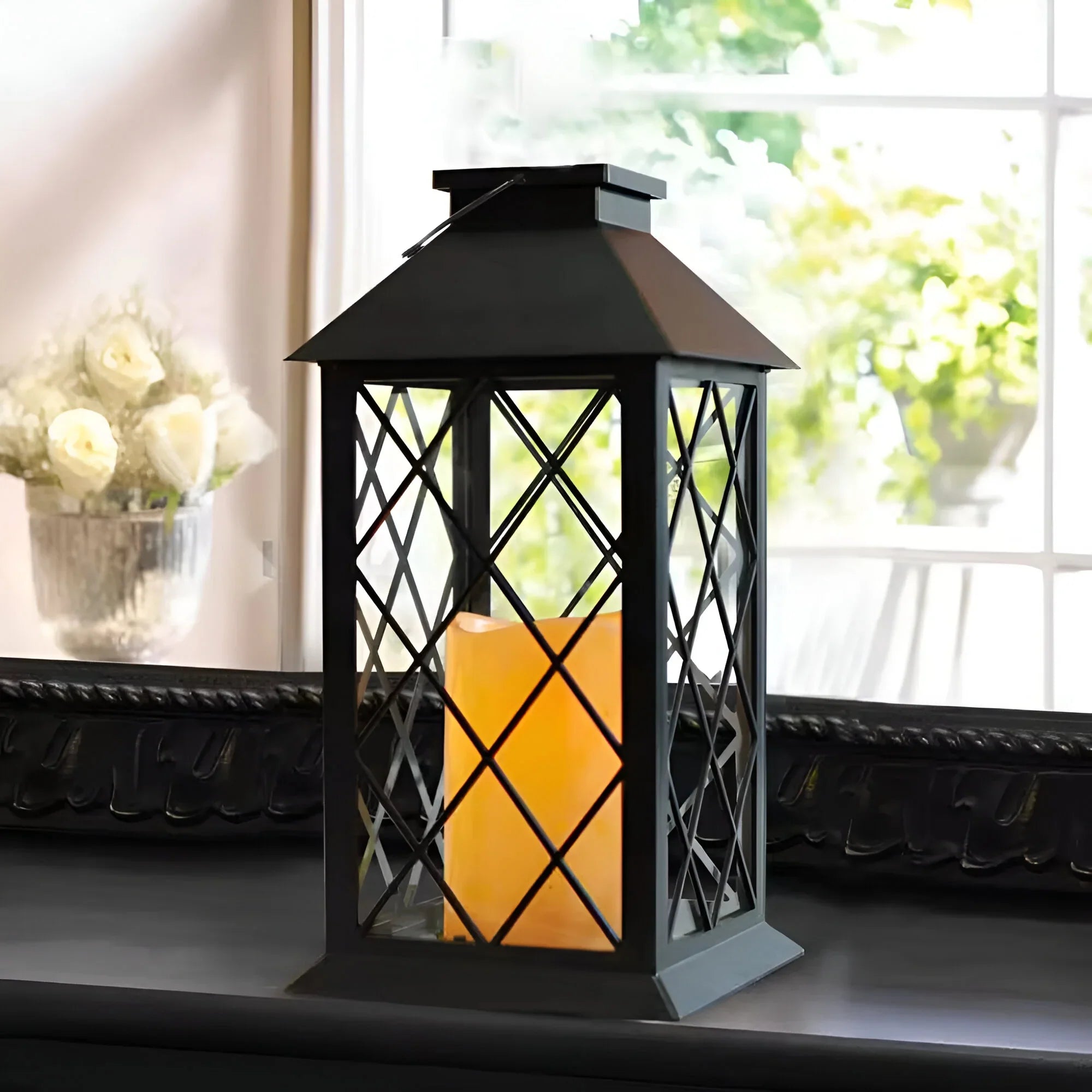 Vintage Solar Garden Lantern | Waterproof LED Path Light