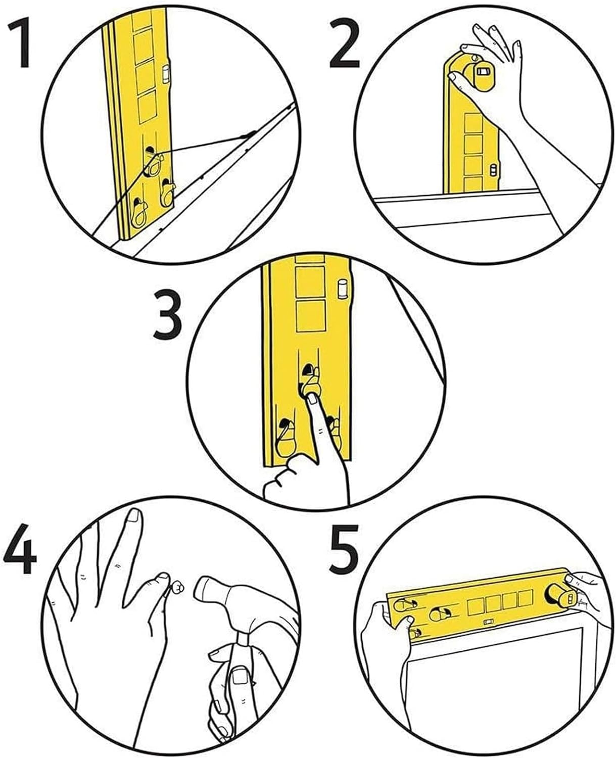 Picture Hanging Tool with Level | Wall Decor Positioning & Marking Ruler