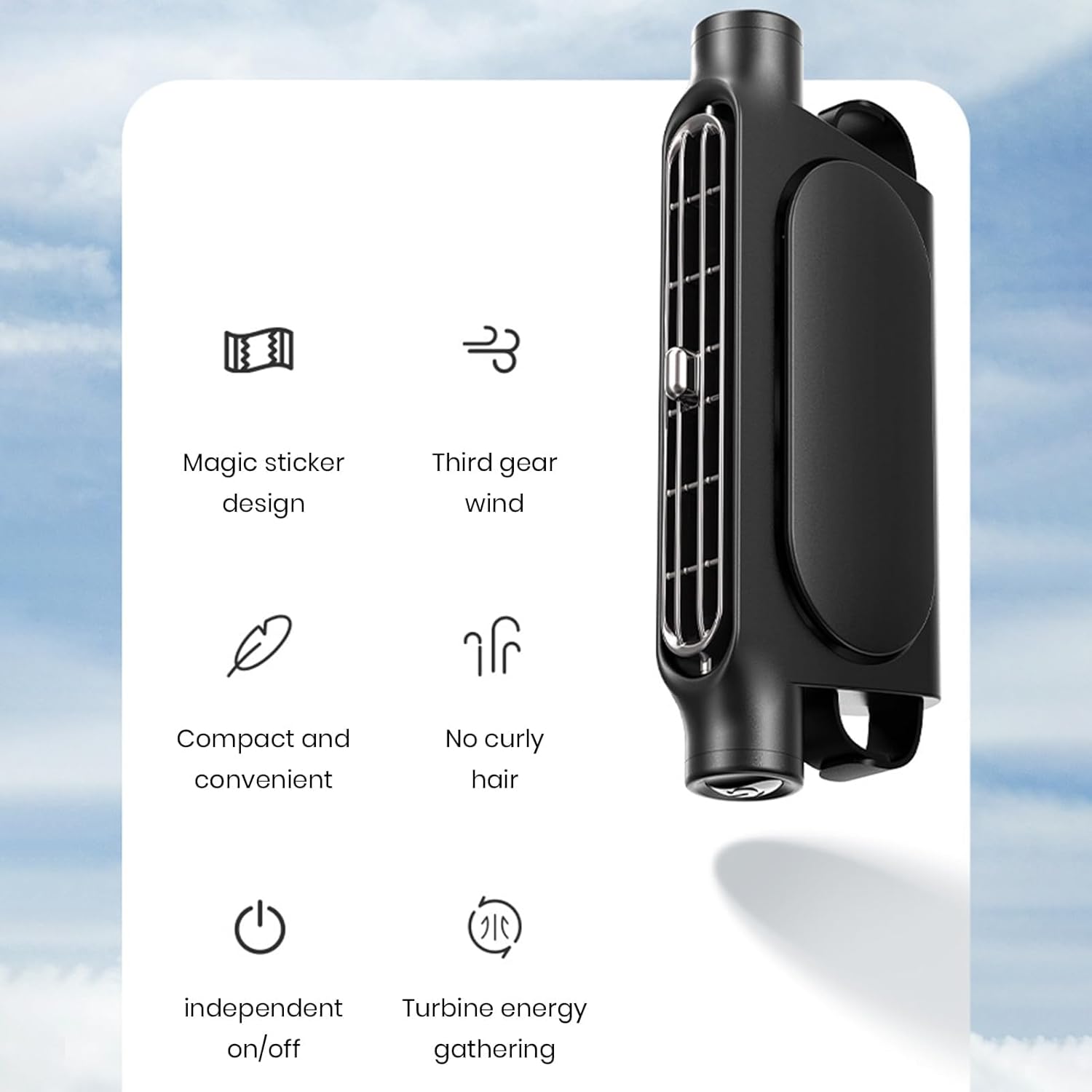 USB Backseat Car Cooling Fan with Headrest Mount and 3 Speeds (1+1 FREE)