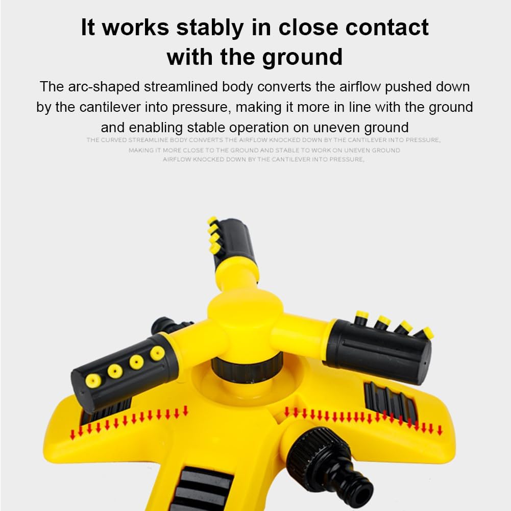 Rotating Lawn Sprinkler with 360 Degree Multi Angle Nozzles