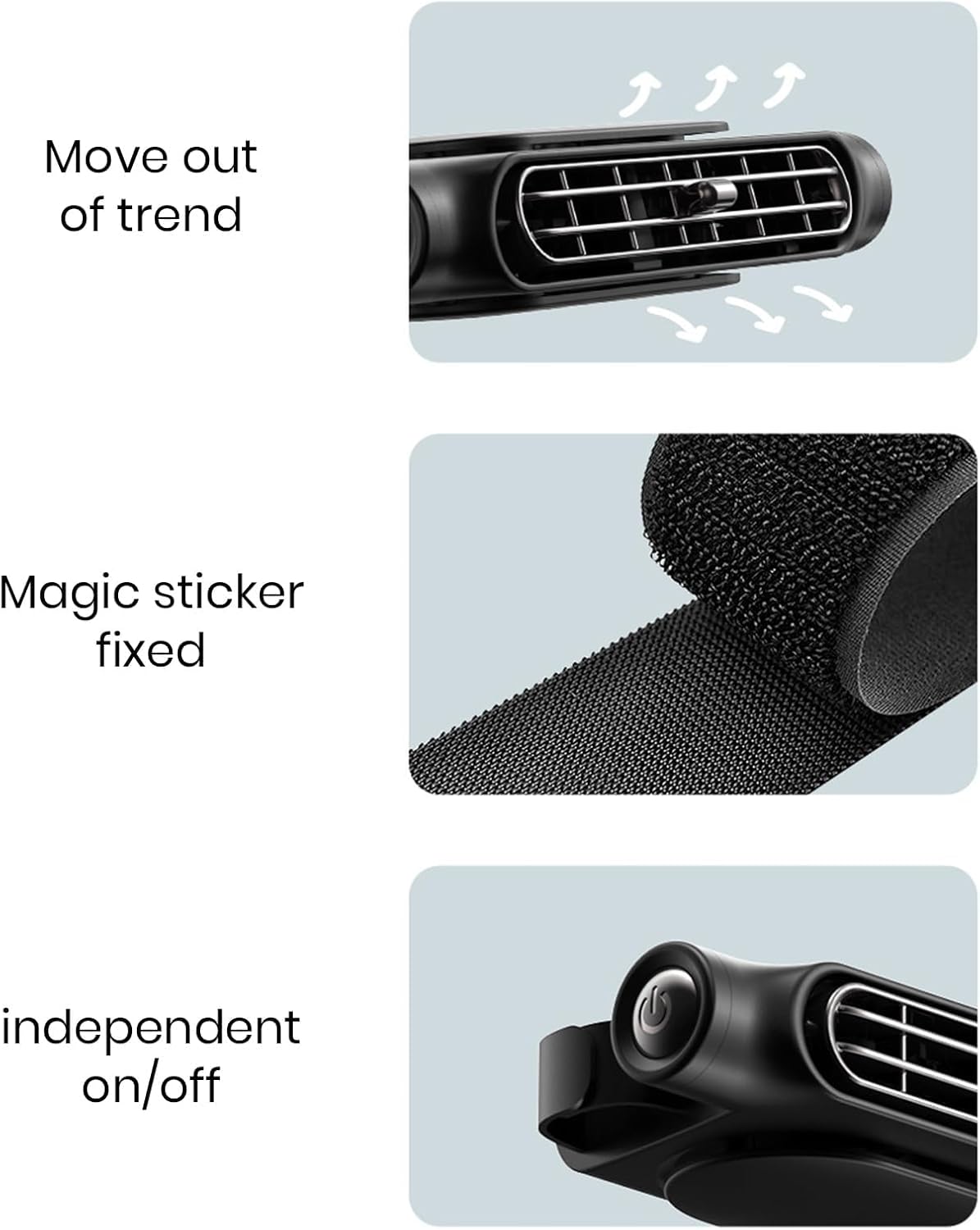 USB Backseat Car Cooling Fan with Headrest Mount and 3 Speeds (1+1 FREE)