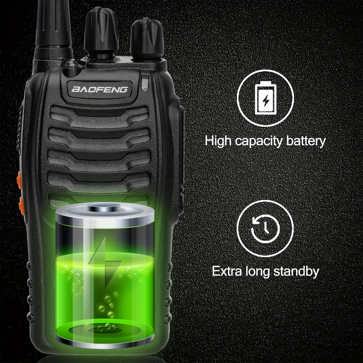 Long Range Rechargeable Walkie Talkies for Adults with Earpieces