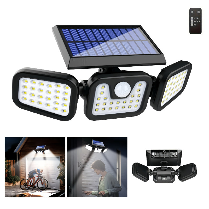 Solar Powered Motion Sensor Lights and Waterproof LED Security Floodlights