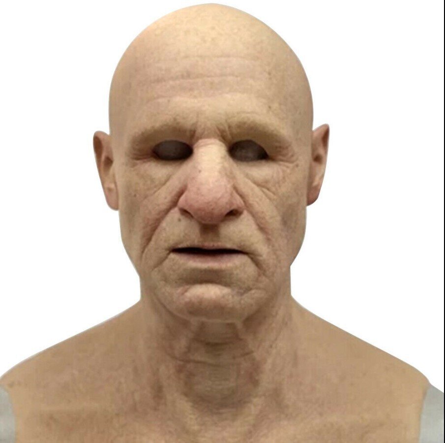 Realistic Latex Creepy Old Man Mask for Adult Halloween Costumes