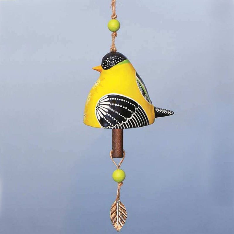 Ceramic Bird Wind Chime Garden Bell | Decorative Hanging Decor for Patio & Home