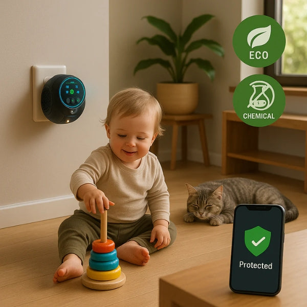 4-Speaker Ultrasonic Rat Repellent Plug-In, 3200 sq. ft. Coverage, Electronic Rodent Deterrent