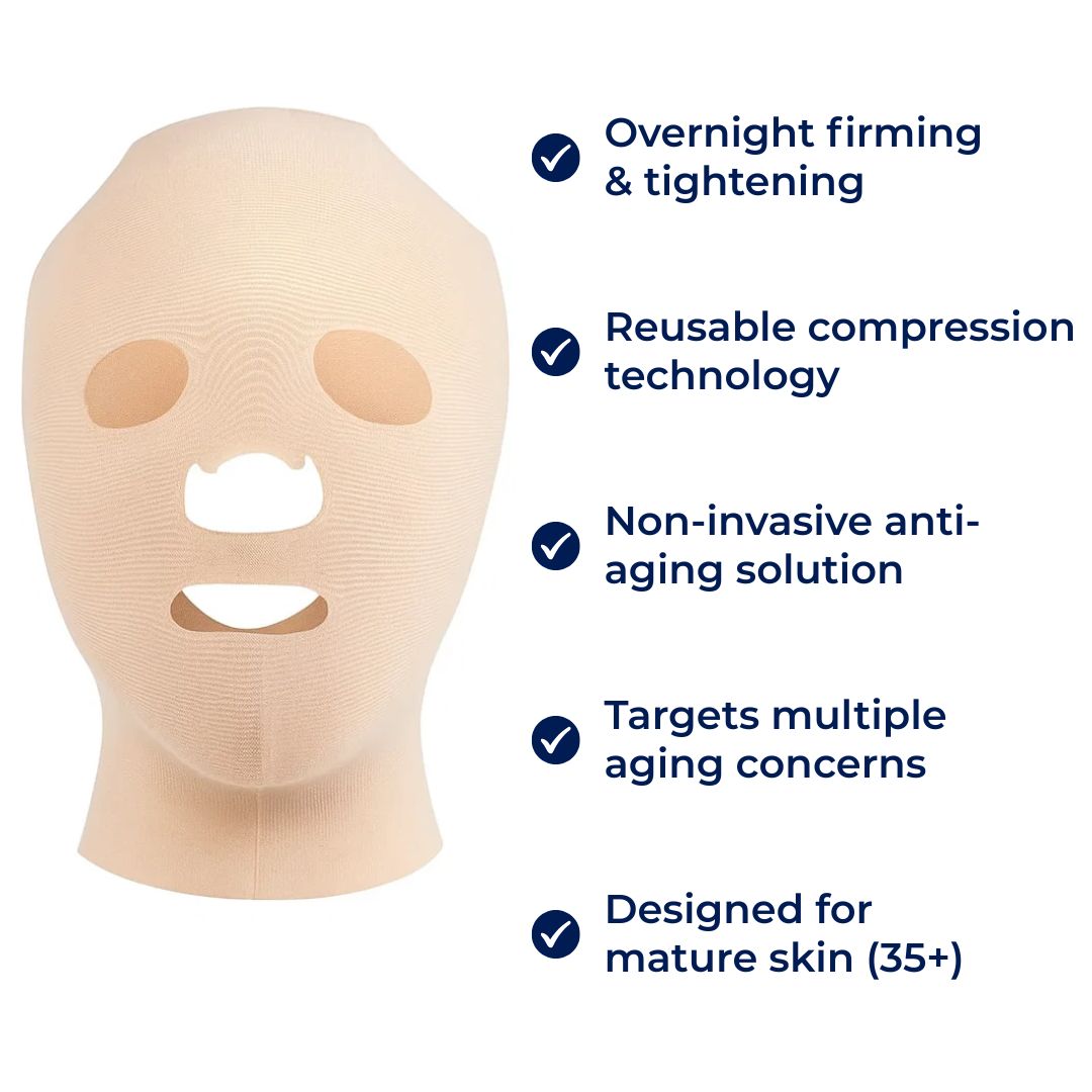 V-Line Face Lift Mask | Reusable Compression Chin Strap for Firming Mature Skin