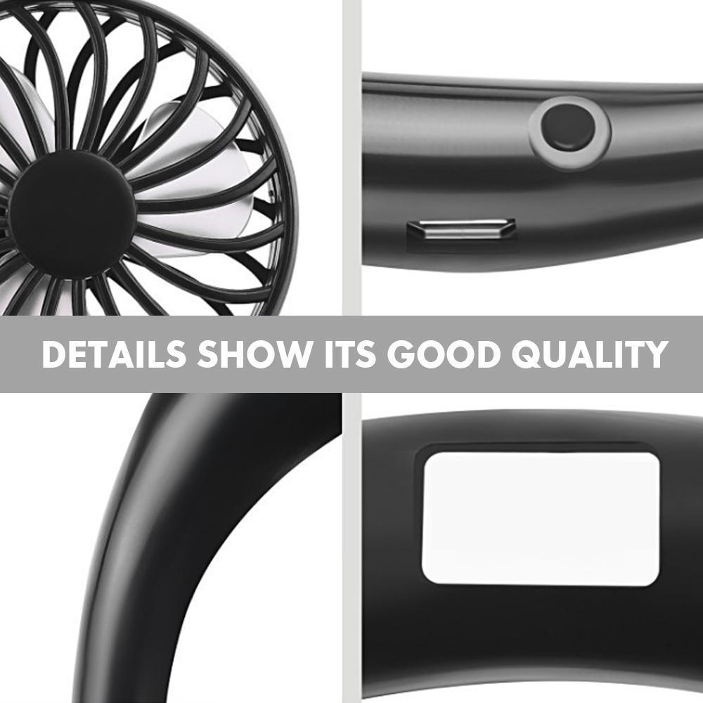 Portable Hands-Free Neck Fan | Rechargeable Wearable Cooling Fan for Travel