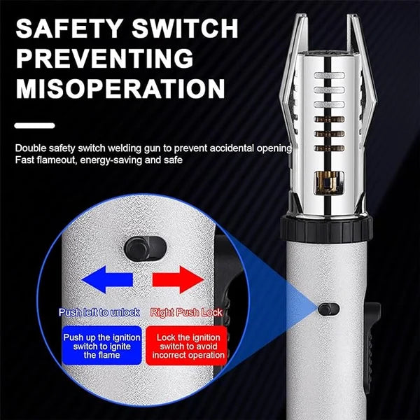 Tactical Windproof Jet Flame Lighter | Heavy Duty Torch for Security & EDC