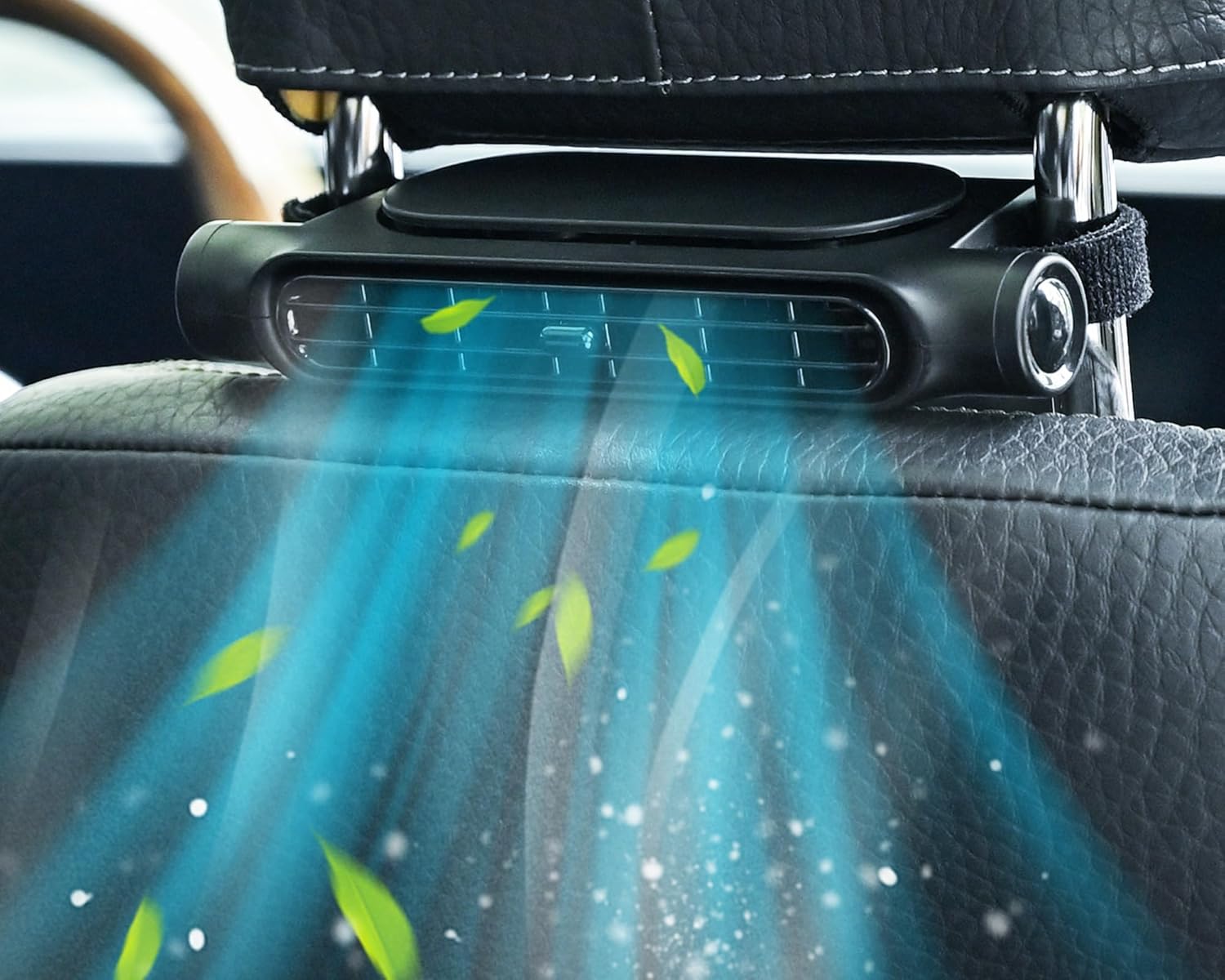 USB Backseat Car Cooling Fan with Headrest Mount and 3 Speeds (1+1 FREE)