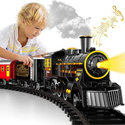 Battery Powered Electric Train Set for Kids | Model Track with Sound Effects