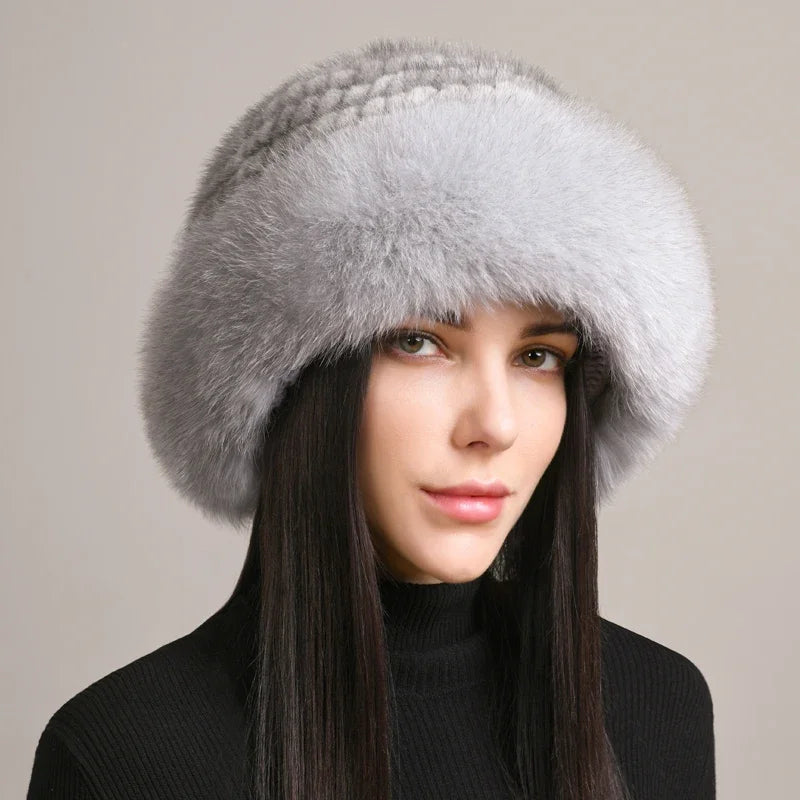 Women's Mink Fur Hat | Genuine Russian Ushanka Style Cap