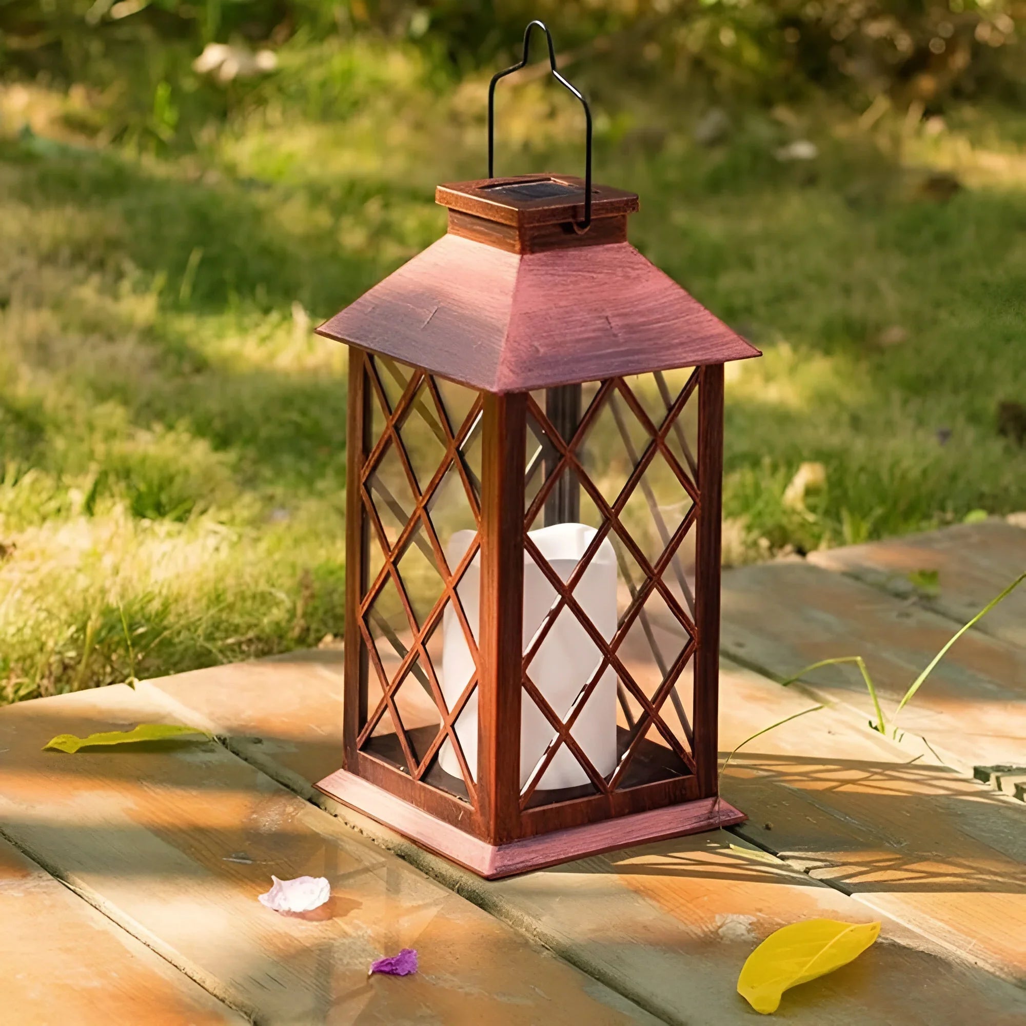 Vintage Solar Garden Lantern | Waterproof LED Path Light