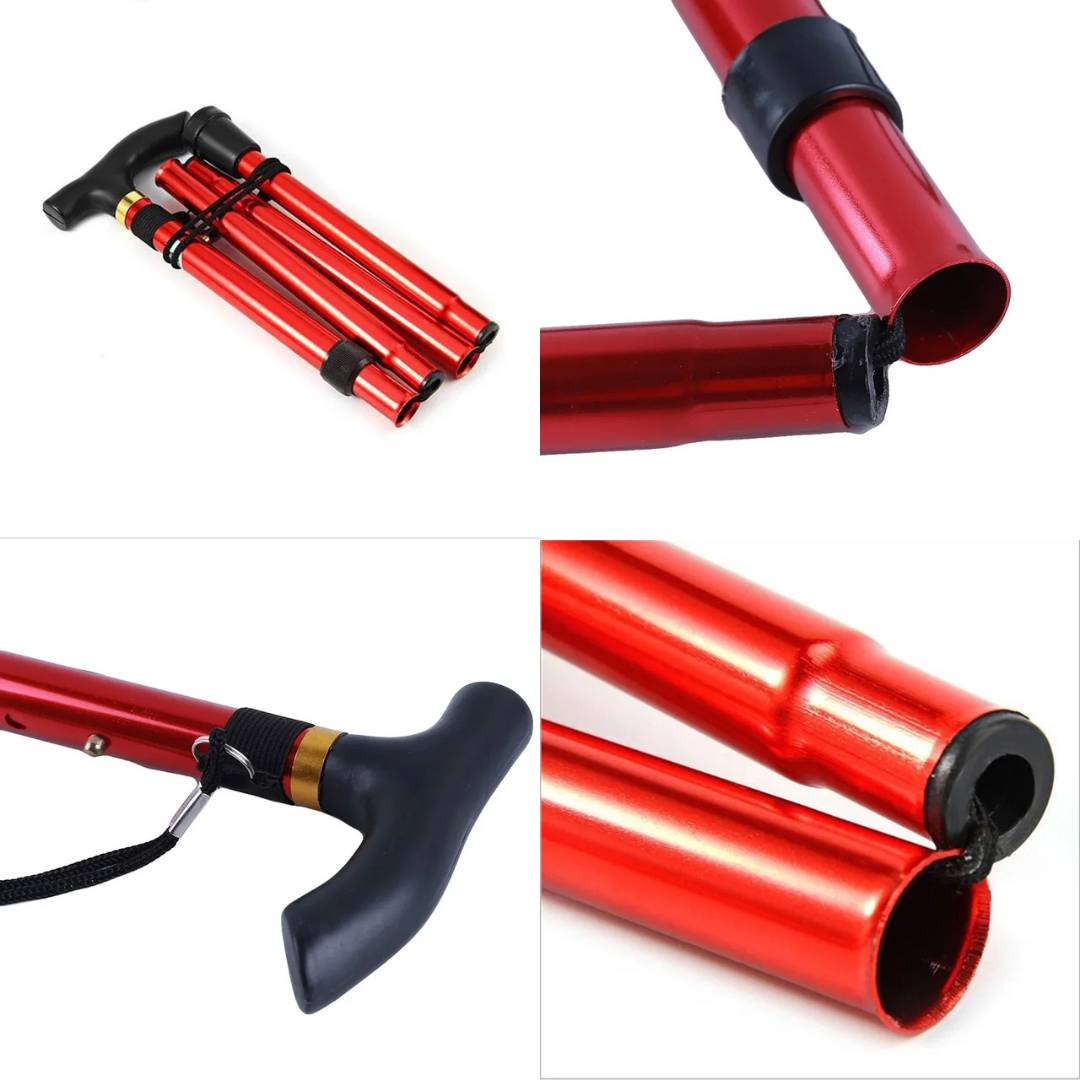 Folding Telescopic Walking Stick | Adjustable Cane for Mobility Support