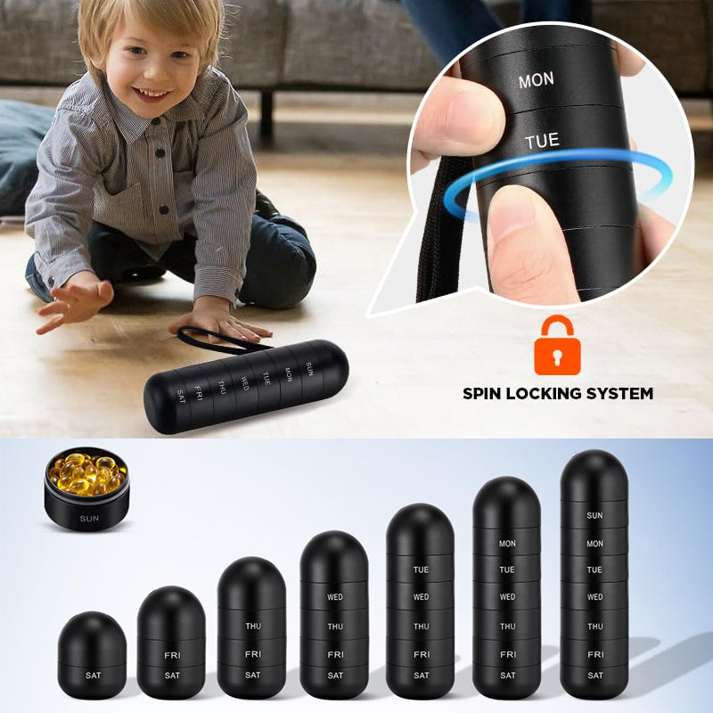 7-Day Weekly Pill Organizer | Portable Medicine & Vitamin Dispenser