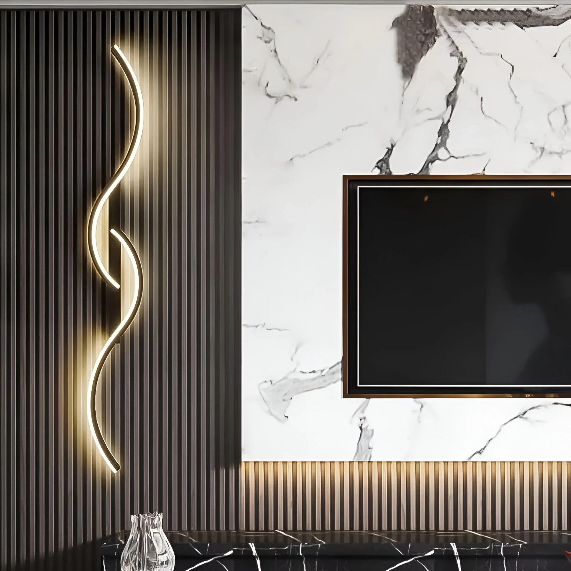 Modern Curved LED Wall Light | Indoor Decorative Sconce Fixture