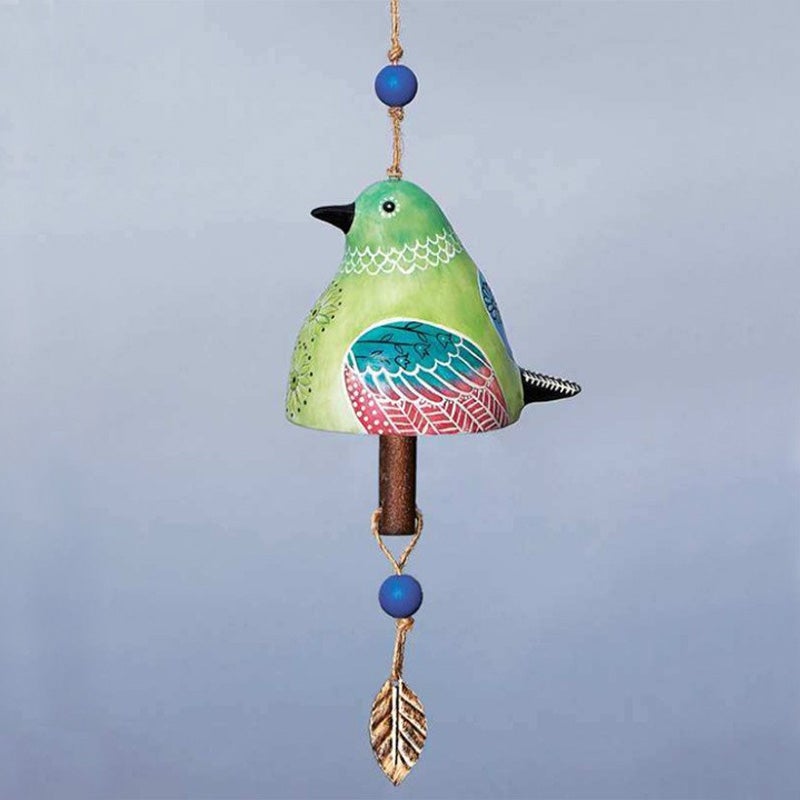Ceramic Bird Wind Chime Garden Bell | Decorative Hanging Decor for Patio & Home