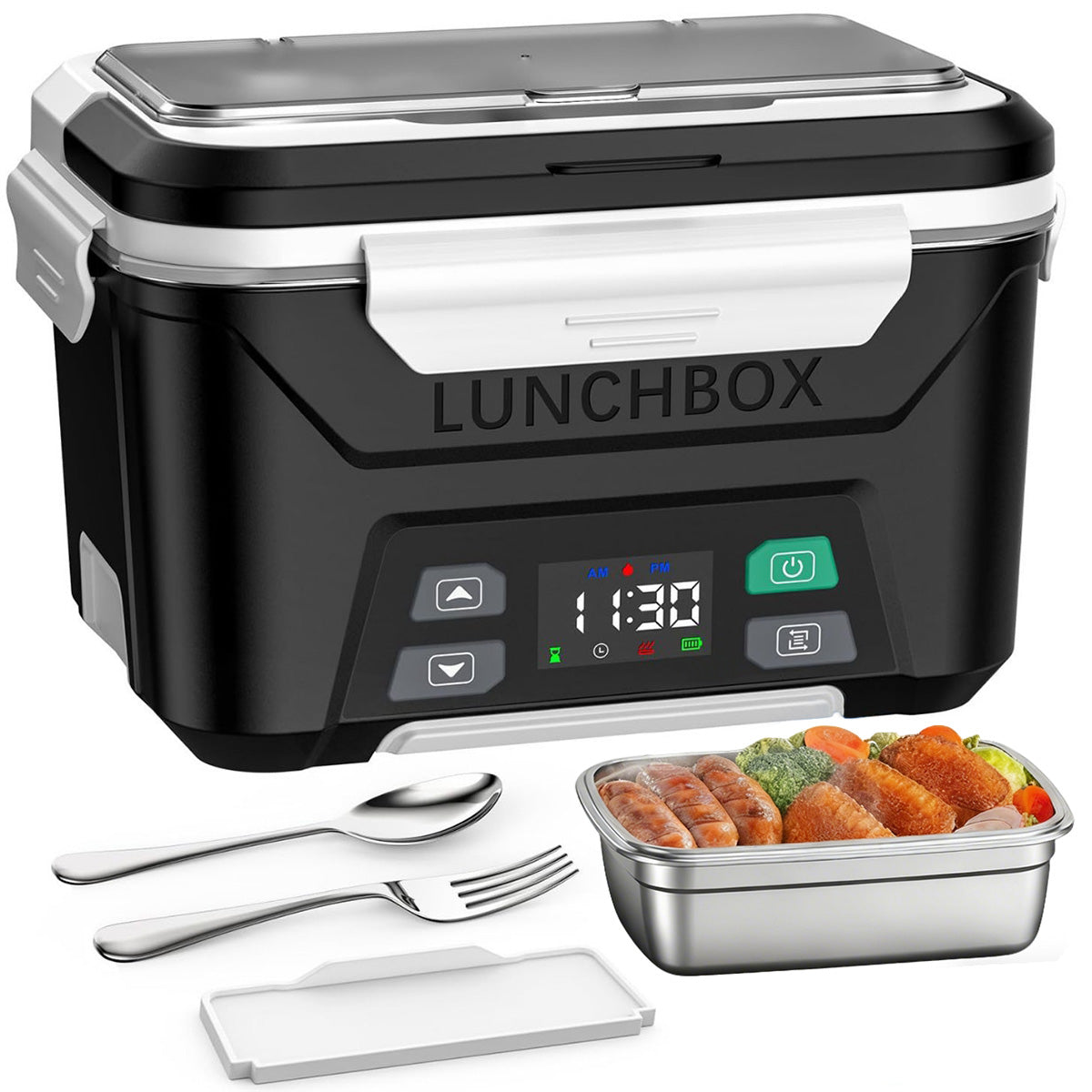 LunchVolt | 1.3L Wireless Rechargeable Self-Heating Lunch Box with Timer