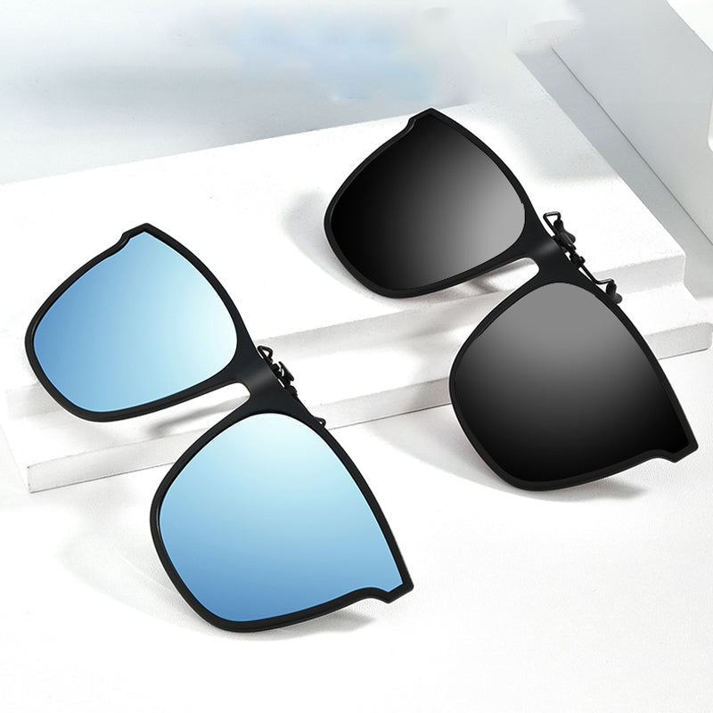 Polarized Clip-On Sunglasses | Folding Flip-Up Lenses for Prescription Glasses