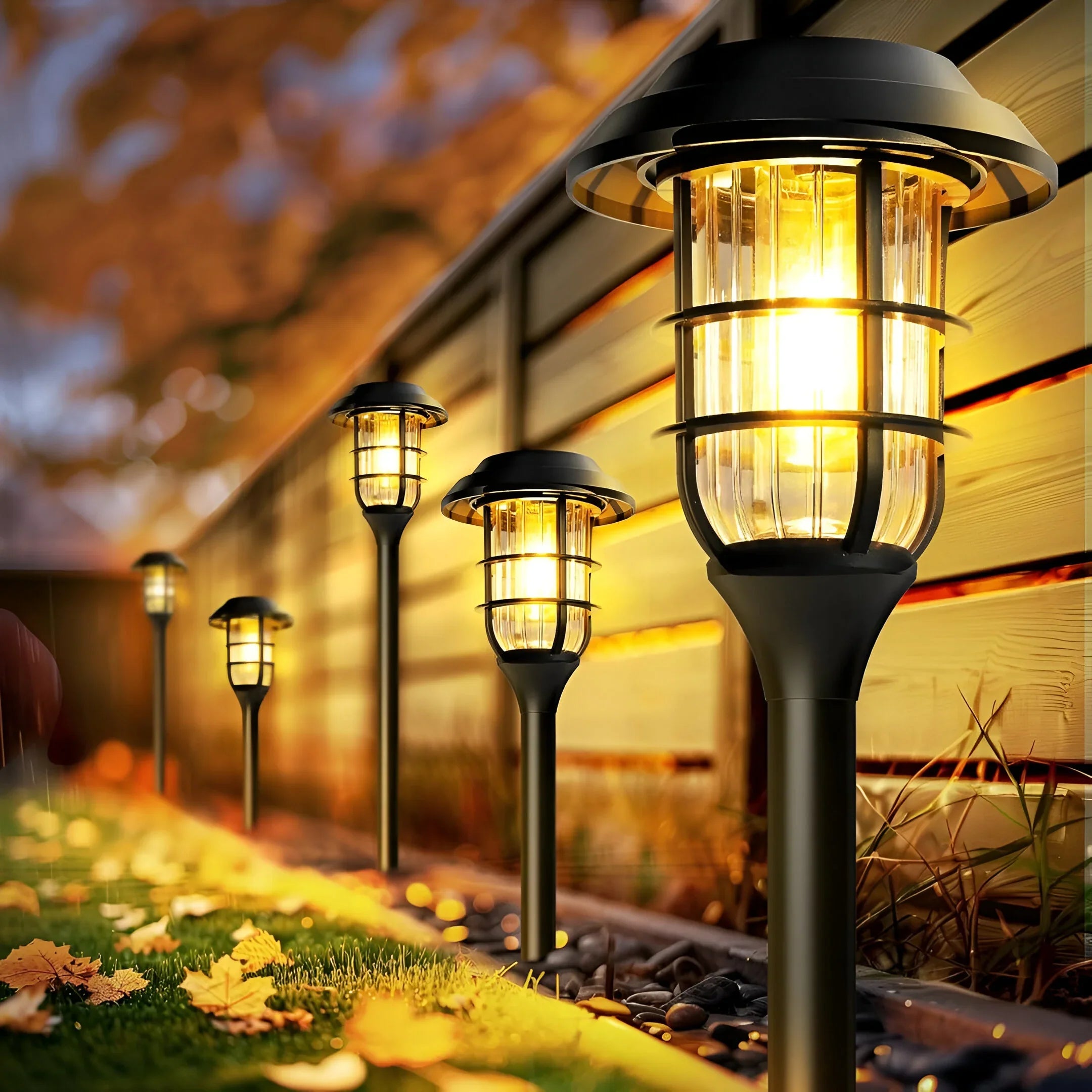 6-Pack Solar LED Path Lights | Waterproof Outdoor Garden Stake Set