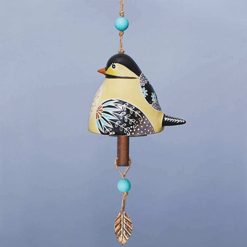 Ceramic Bird Wind Chime Garden Bell | Decorative Hanging Decor for Patio & Home