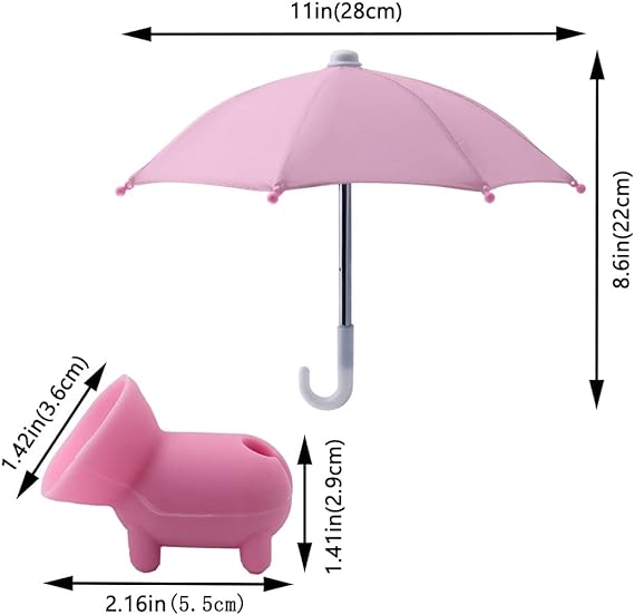 Portable Phone Umbrella Sun Shade | Anti-Glare Suction Cup Stand & Mobile Holder