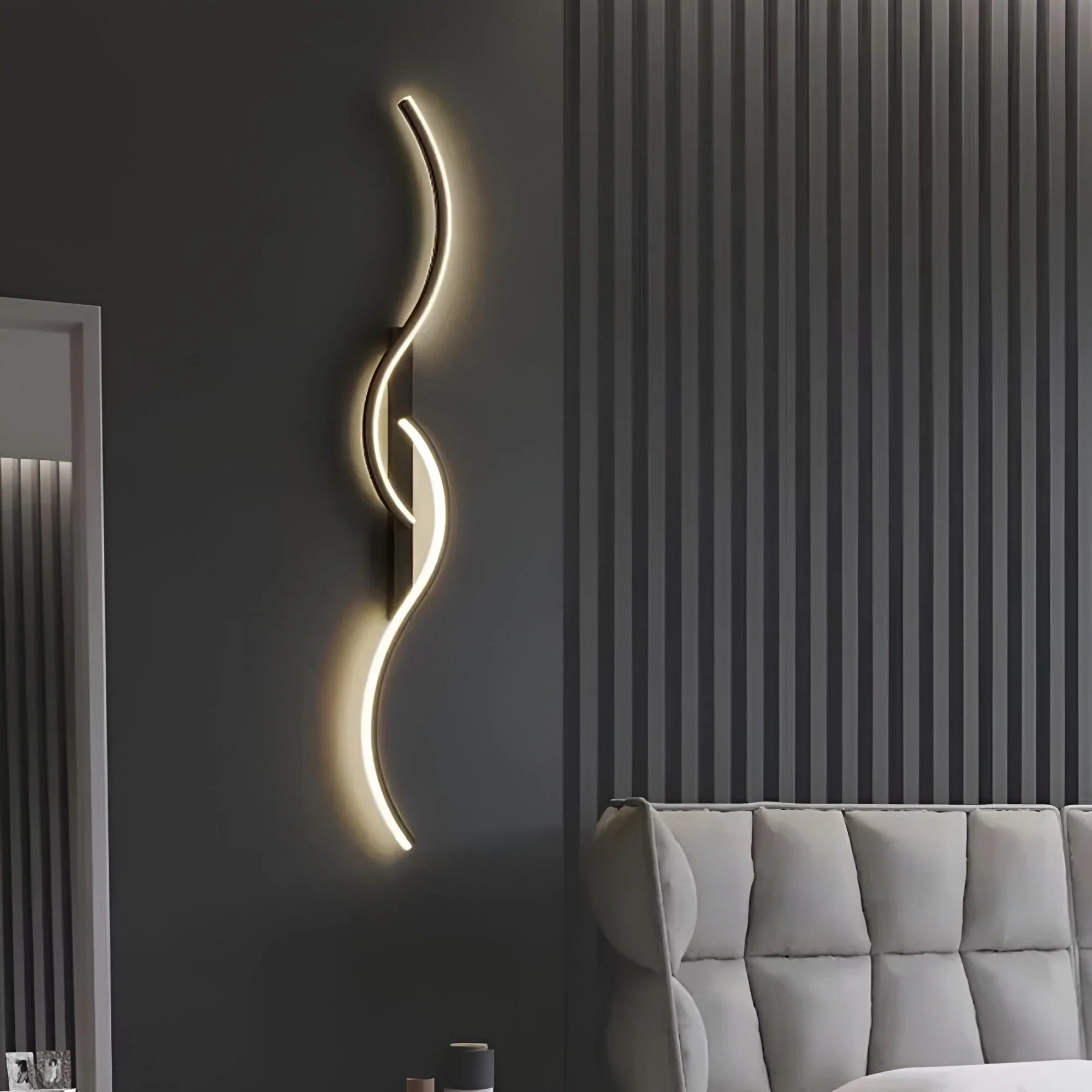 Modern Curved LED Wall Light | Indoor Decorative Sconce Fixture