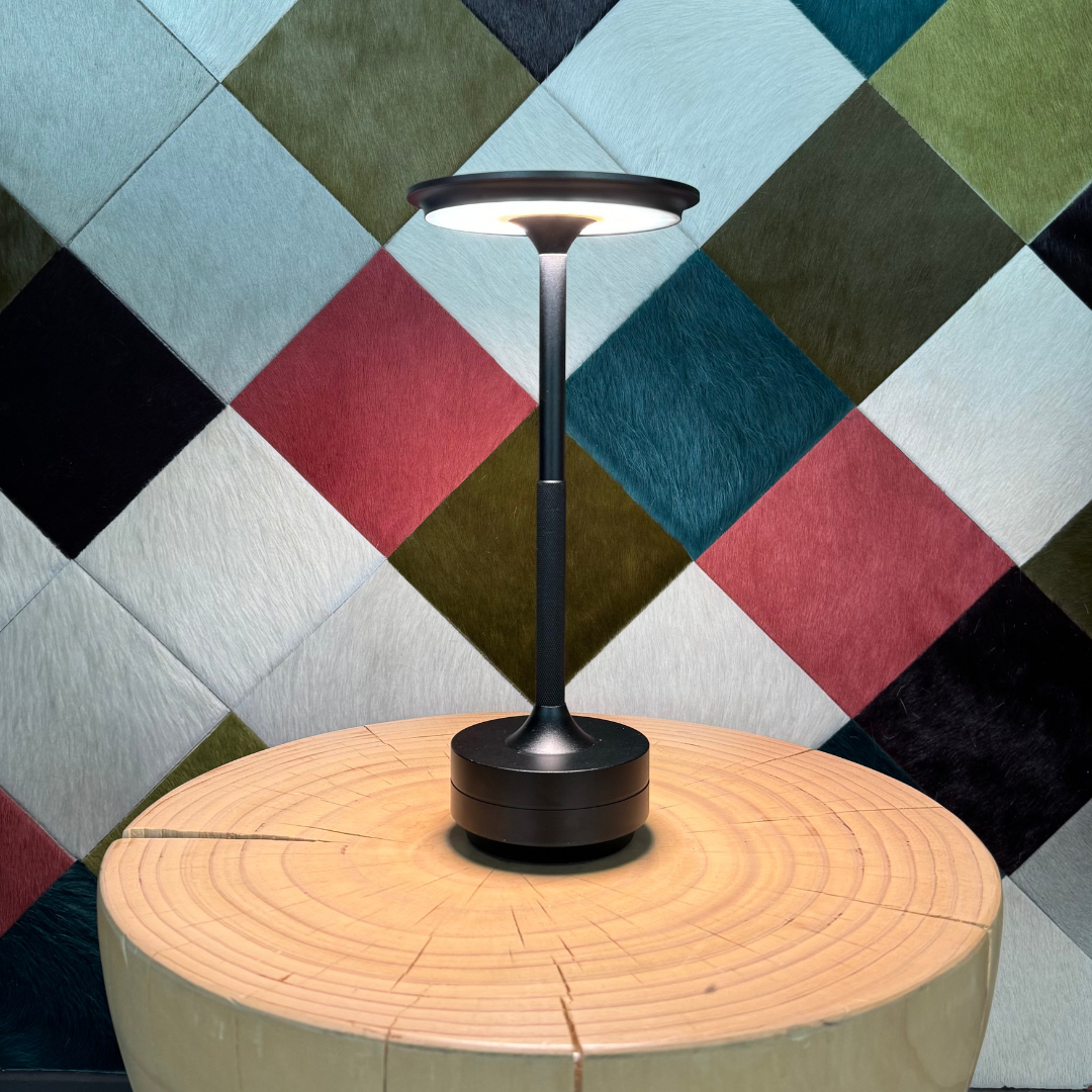Cordless LED Table Lamp | Rechargeable Metal Desk Light & Touch Dimmer