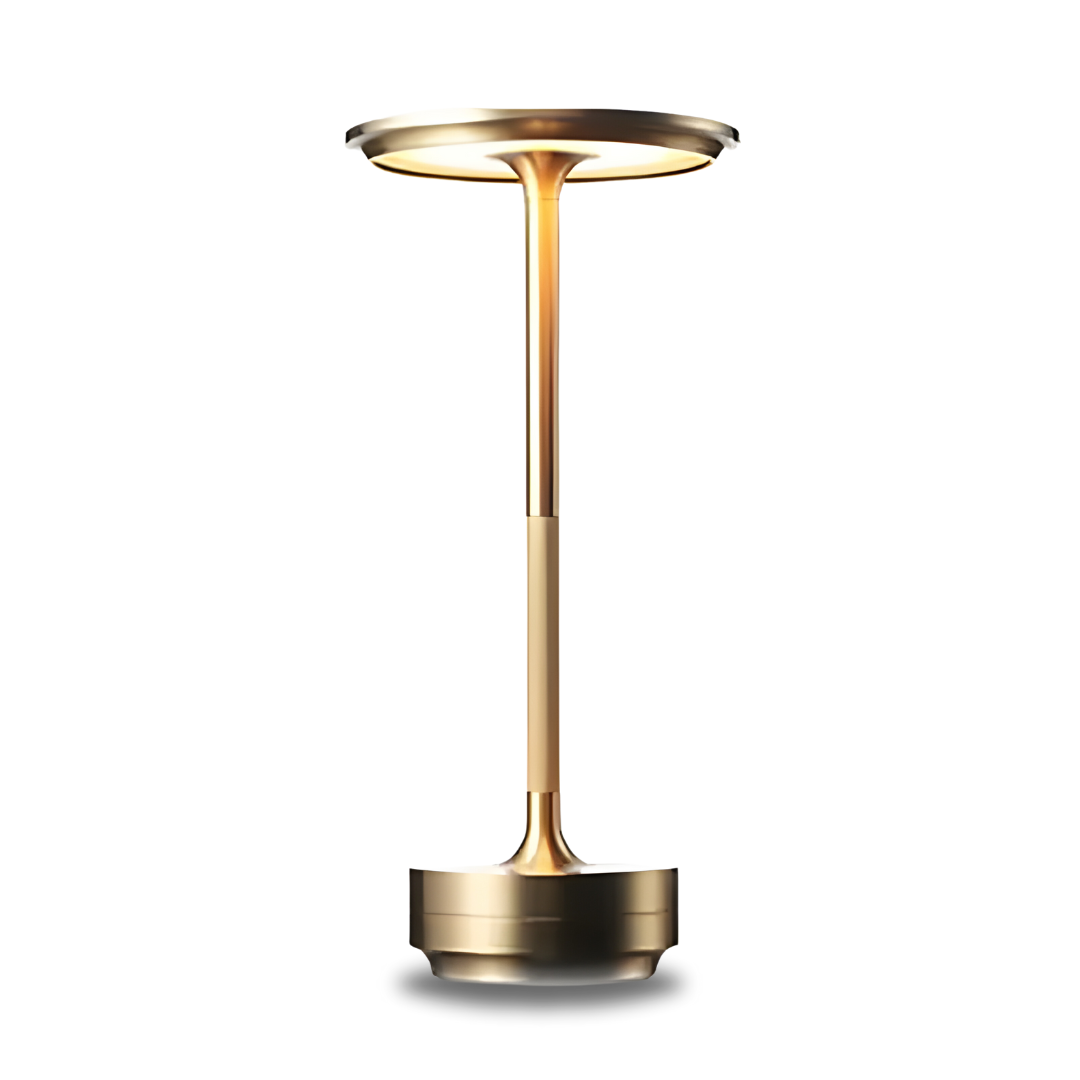 Cordless LED Table Lamp | Rechargeable Metal Desk Light & Touch Dimmer