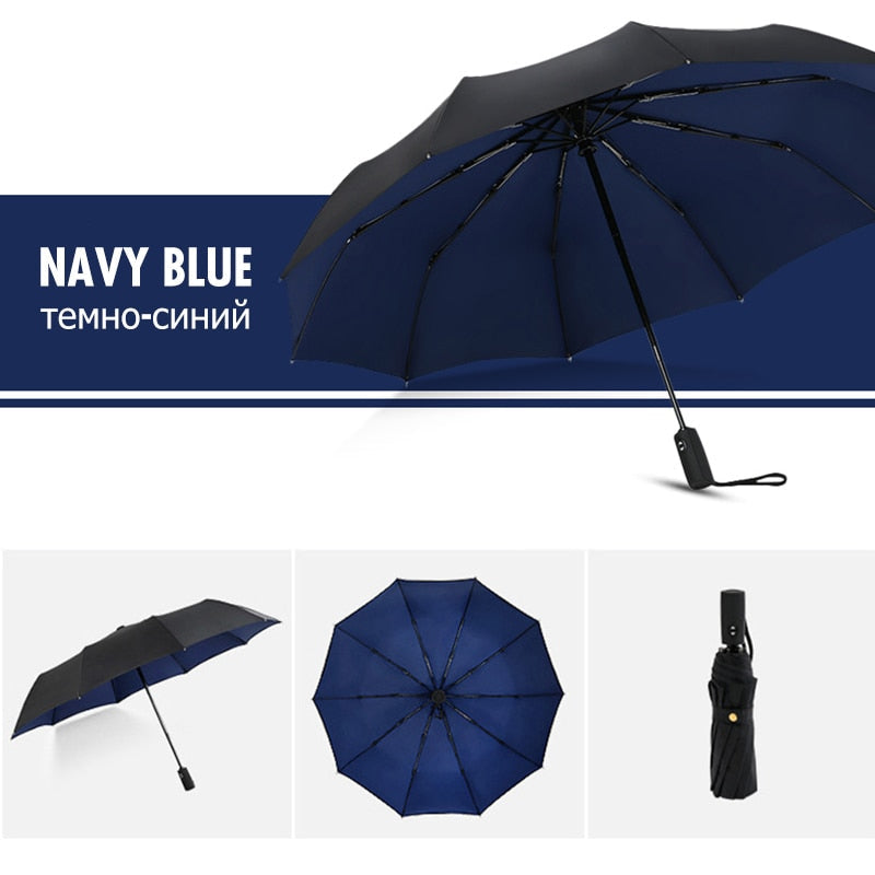 AustinCole | Durable Windproof Compact Umbrella for Heavy Rain and Stormy Weather
