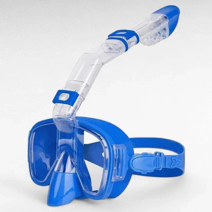 Aqua Explorer Full-Face Snorkeling Mask with Dry Top System – 180 Panoramic Anti-Fog Mask for Effortless Breathing