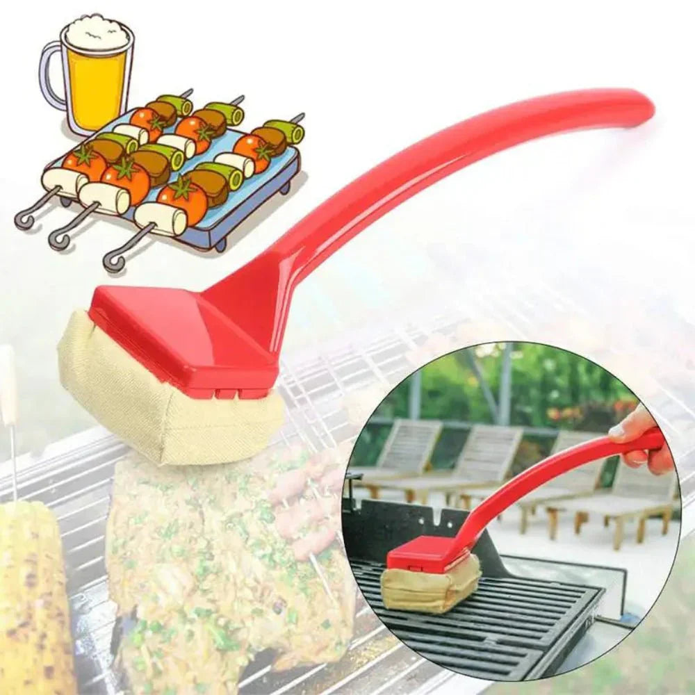 Steam Cleaning Grill Brush with Bristle-Free Design and Long Handle
