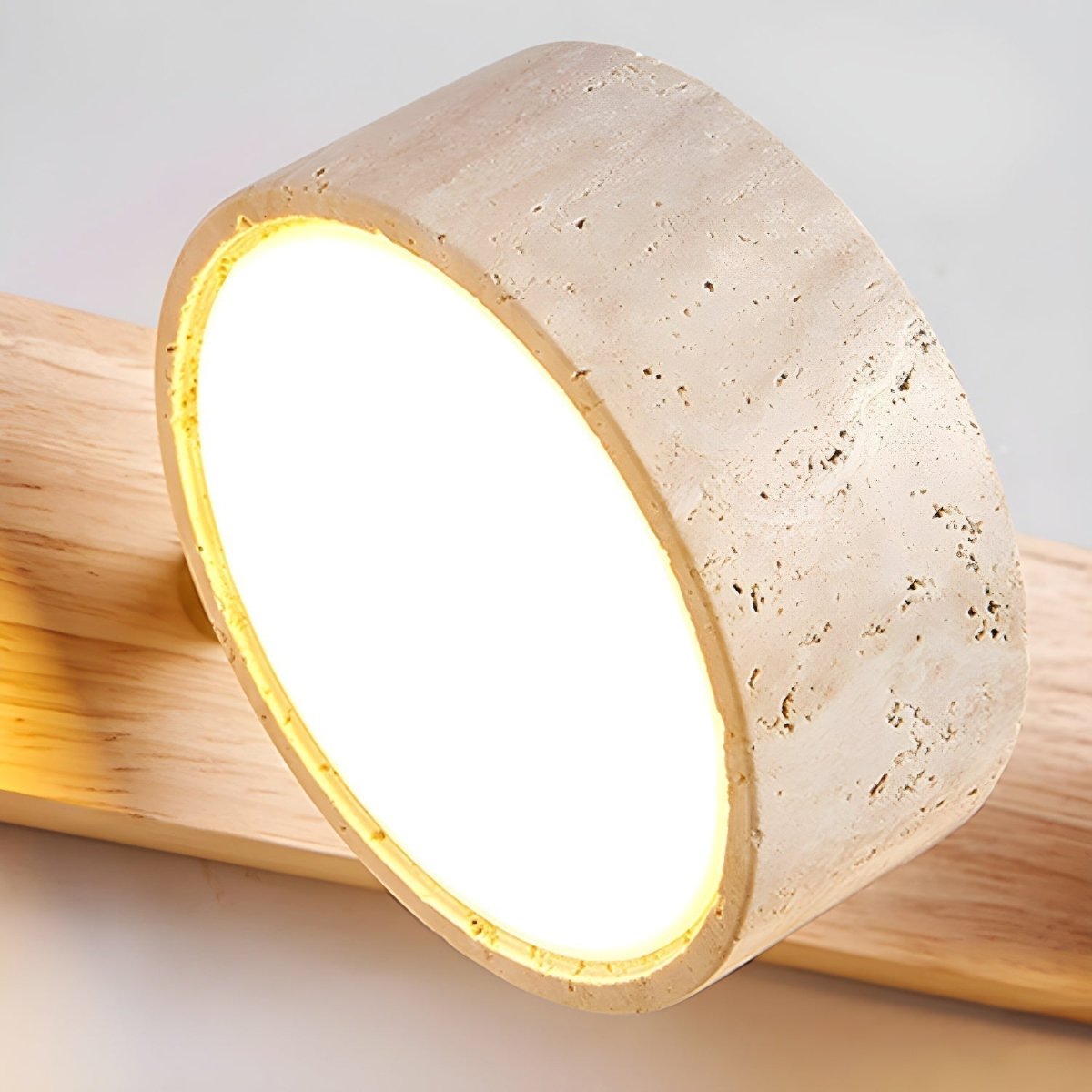 Travertine Stone Wall Sconce | Modern LED Light Fixture & Decor
