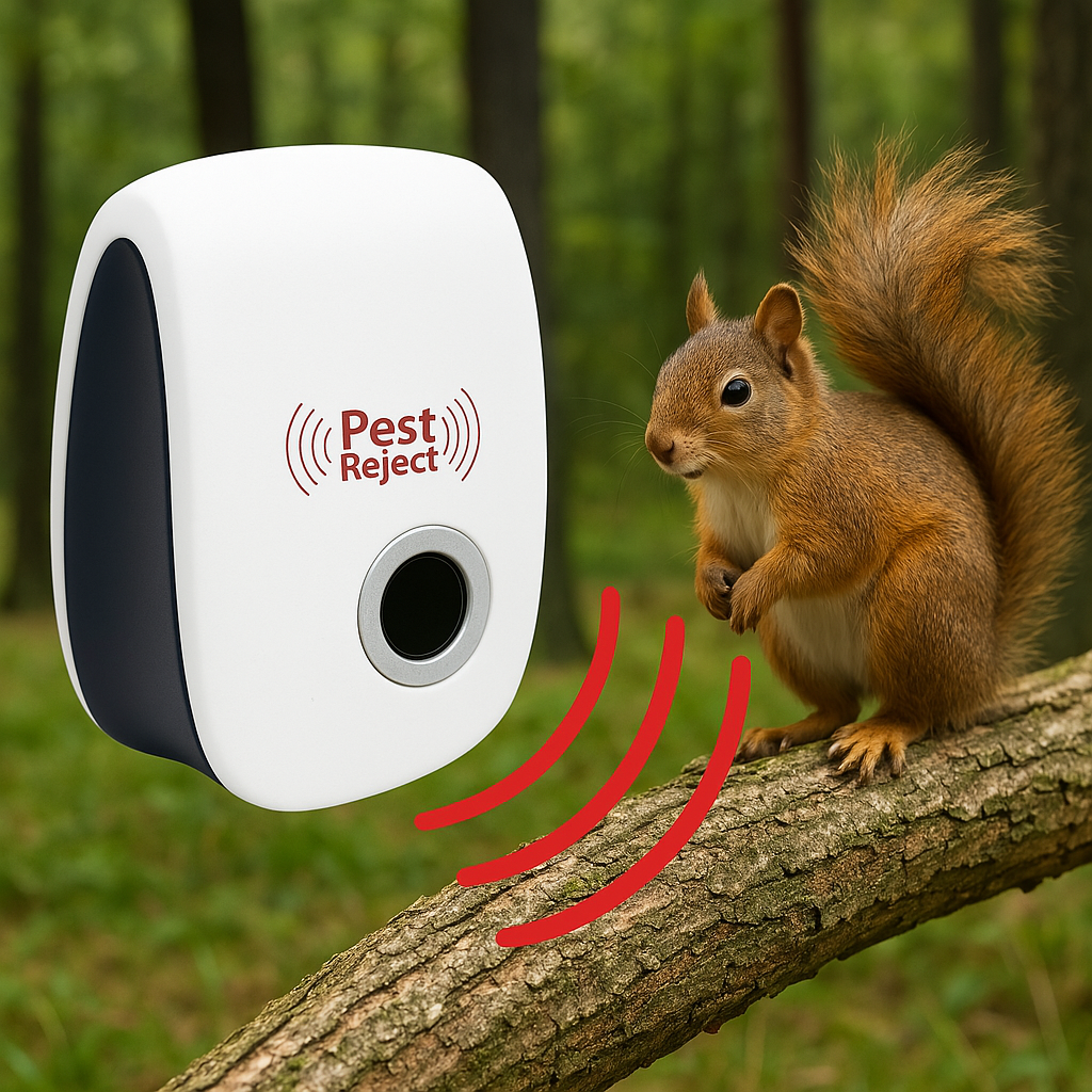 Ultrasonic Squirrel Repeller Device | Electronic Deterrent for Outdoor Yards
