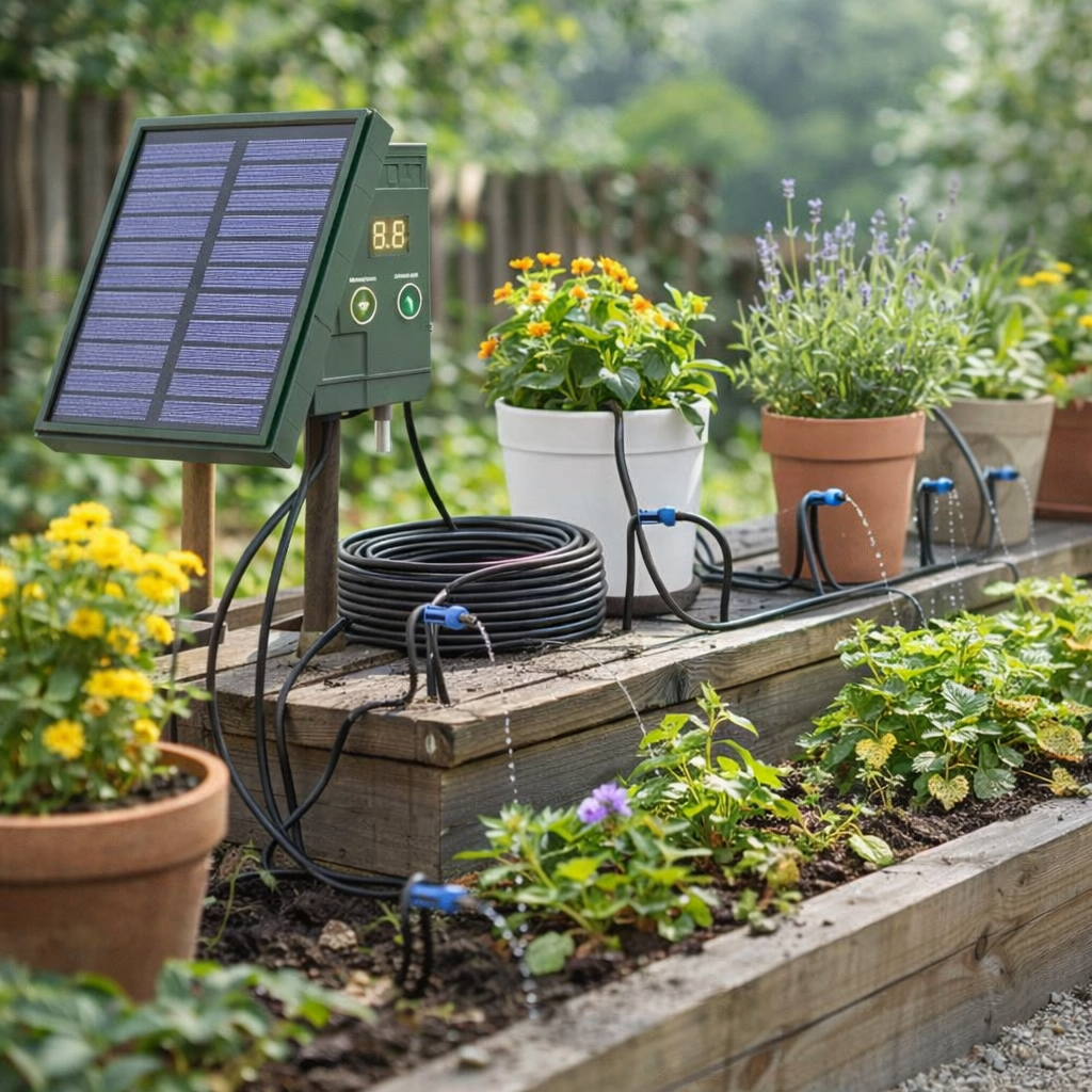 Solar drip irrigation kit contents