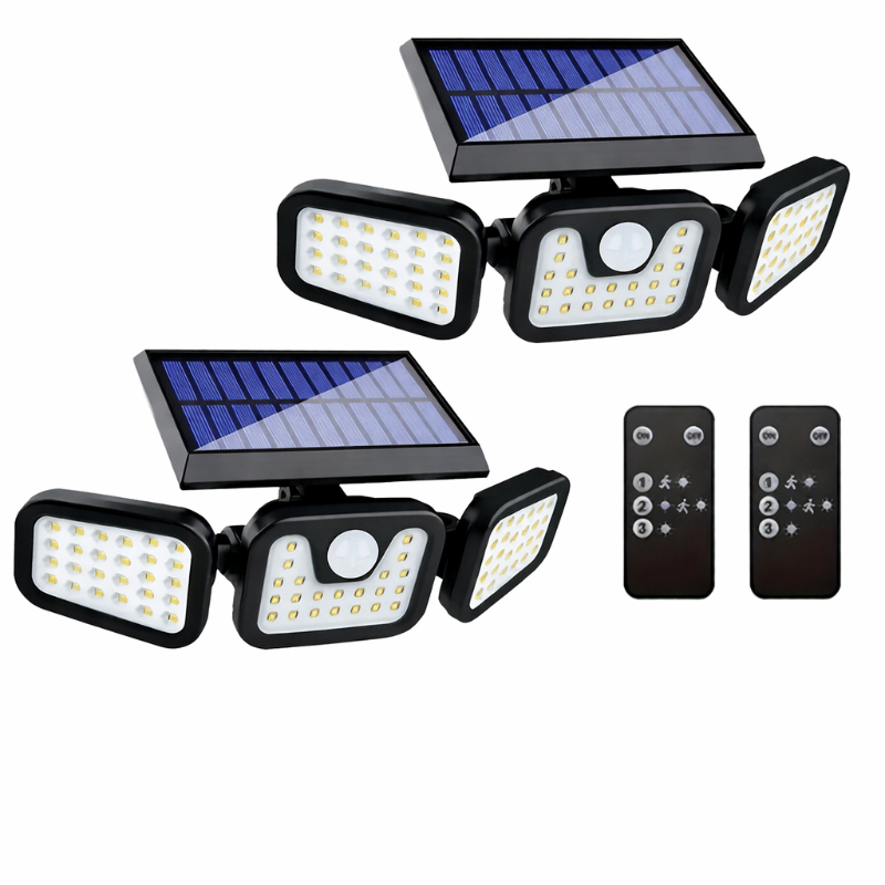 Solar Powered Motion Sensor Lights and Waterproof LED Security Floodlights